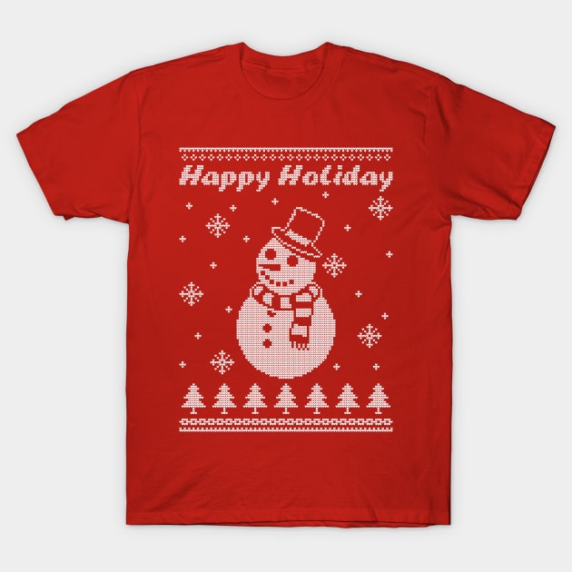 Happy Snowman T-Shirt by skinnyrepublic